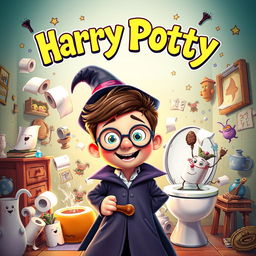 A humorous and whimsical movie poster titled 'Harry Potty'