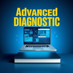 A captivating book cover design that resembles the front cover of a book, featuring a sleek, modern laptop opened to display complex diagnostic software on the screen