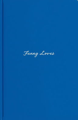 A minimalist book cover featuring a deep, rich blue background that conveys a sense of sadness and melancholy