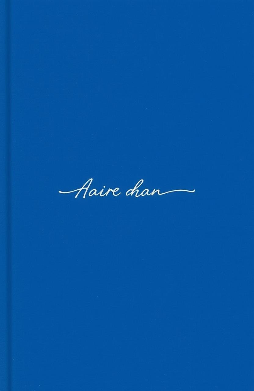 A minimalist book cover featuring a deep, rich blue background that conveys a sense of sadness and melancholy