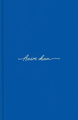 A minimalist book cover featuring a deep, rich blue background that conveys a sense of sadness and melancholy