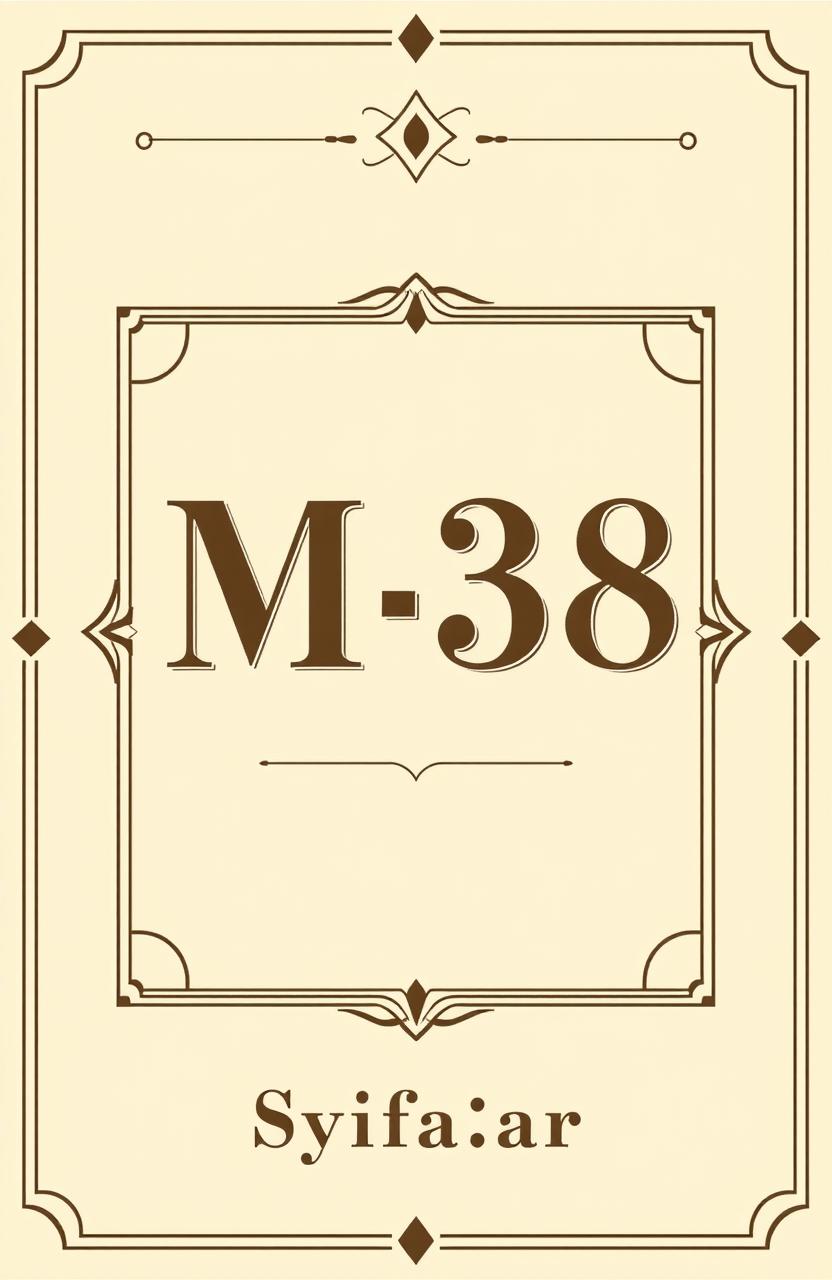 Aesthetic book cover for the title 'M-38' by Syifa_ar