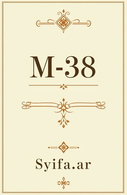 Aesthetic book cover for the title 'M-38' by Syifa_ar