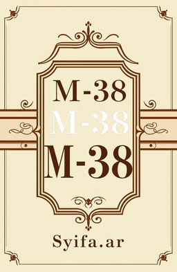 Aesthetic book cover for the title 'M-38' by Syifa_ar