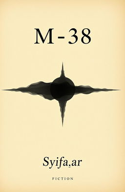 Aesthetic book cover design with the title 'M-38' prominently displayed at the top