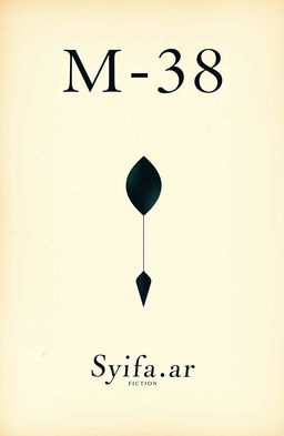 Aesthetic book cover design with the title 'M-38' prominently displayed at the top