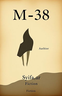 Aesthetic book cover design with the title 'M-38' prominently displayed at the top