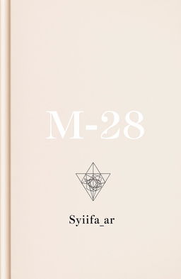 Aesthetic book cover design for a fictional book titled 'M-38' authored by Syifa_ar