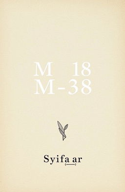 Aesthetic book cover design for a fictional book titled 'M-38' authored by Syifa_ar