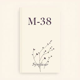 Aesthetic book cover design for a fictional book titled 'M-38' authored by Syifa_ar