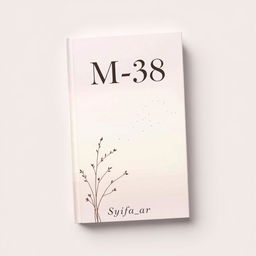 Aesthetic book cover design for a fictional book titled 'M-38' authored by Syifa_ar