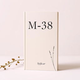 Aesthetic book cover design for a fictional book titled 'M-38' authored by Syifa_ar