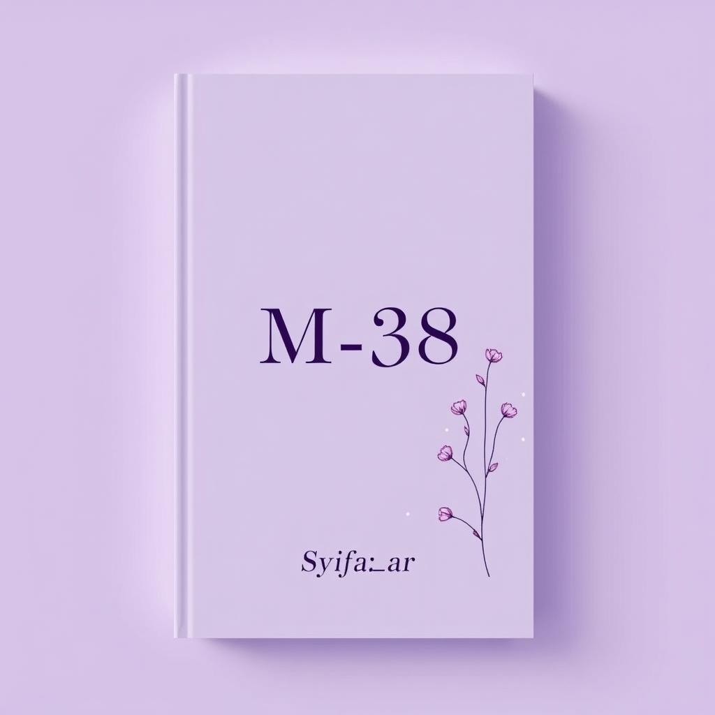 Aesthetic book cover design for a fictional book titled 'M-38' authored by Syifa_ar