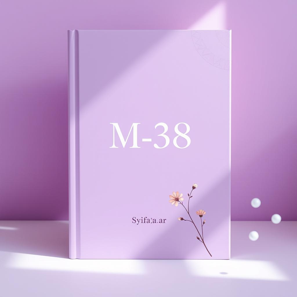 Aesthetic book cover design for a fictional book titled 'M-38' authored by Syifa_ar