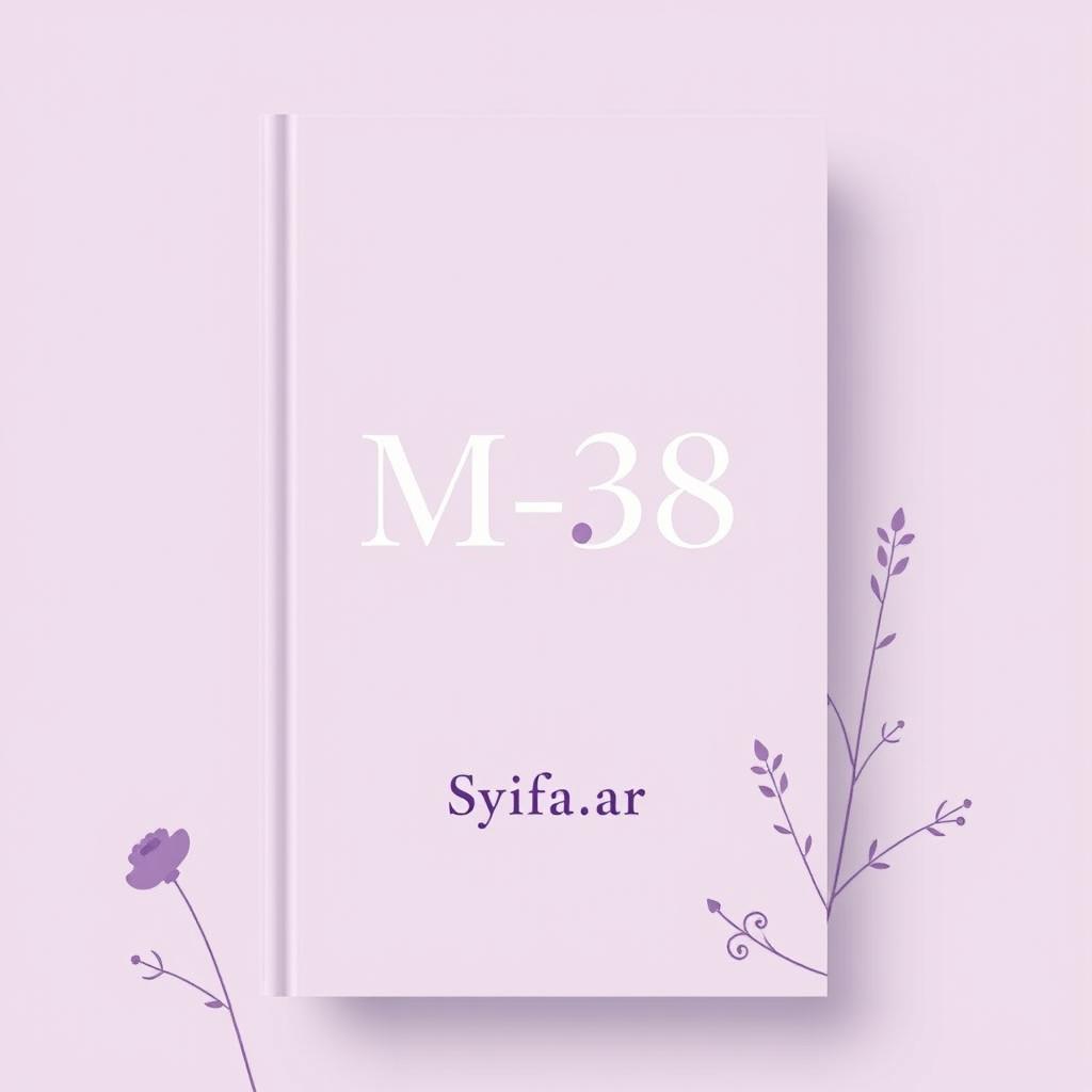 Aesthetic book cover design for a fictional book titled 'M-38' authored by Syifa_ar