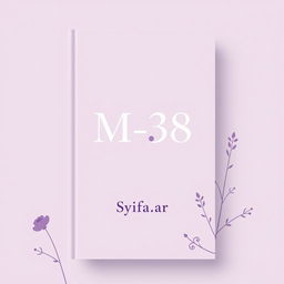 Aesthetic book cover design for a fictional book titled 'M-38' authored by Syifa_ar