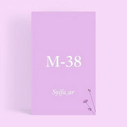 Aesthetic book cover design for a fictional book titled 'M-38' authored by Syifa_ar