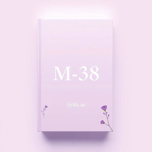 Aesthetic book cover design for a fictional book titled 'M-38' authored by Syifa_ar