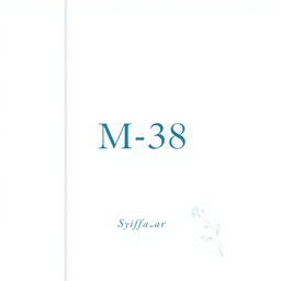 Aesthetic book cover design for a fictional book titled 'M-38' authored by Syifa_ar