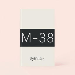 Aesthetic book cover design for a fictional book titled 'M-38' authored by Syifa_ar