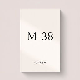 Aesthetic book cover design for a fictional book titled 'M-38' authored by Syifa_ar