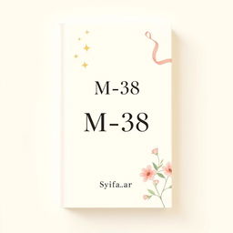 Aesthetic book cover design for a fictional book titled 'M-38' authored by Syifa_ar