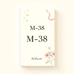 Aesthetic book cover design for a fictional book titled 'M-38' authored by Syifa_ar