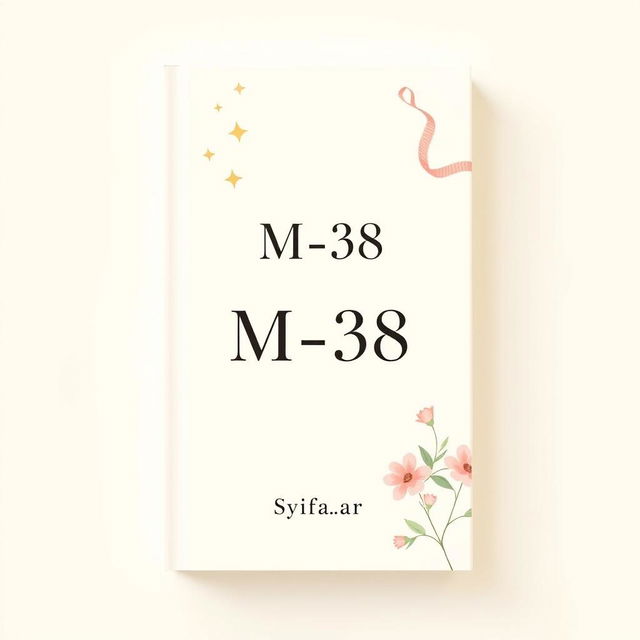 Aesthetic book cover design for a fictional book titled 'M-38' authored by Syifa_ar