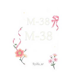 Aesthetic book cover design for a fictional book titled 'M-38' authored by Syifa_ar