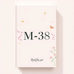 Aesthetic book cover design for a fictional book titled 'M-38' authored by Syifa_ar