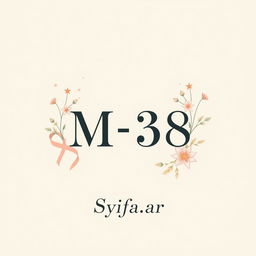 Aesthetic book cover design for a fictional book titled 'M-38' authored by Syifa_ar