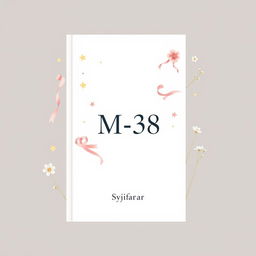 Aesthetic book cover design for a fictional book titled 'M-38' authored by Syifa_ar