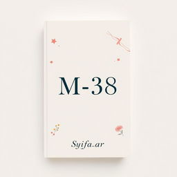 Aesthetic book cover design for a fictional book titled 'M-38' authored by Syifa_ar