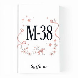 Aesthetic book cover design for a fictional book titled 'M-38' authored by Syifa_ar