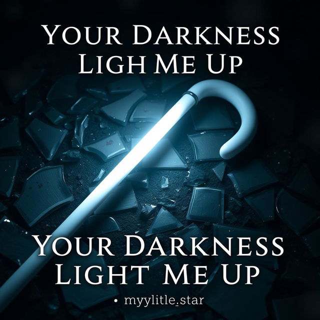 A haunting book cover for 'Your Darkness Light Me Up' by Author 'my_litle_star'