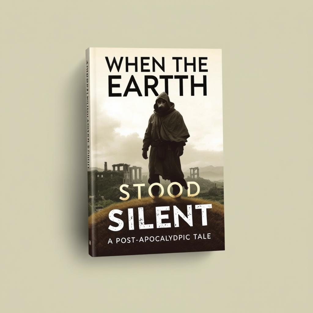 A modern book cover featuring the title "When the Earth Stood Silent: A Post-Apocalyptic Tale" displayed prominently in a unique, eye-catching font