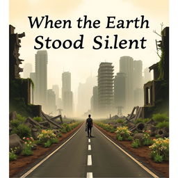 A modern book cover featuring the title "When the Earth Stood Silent: A Post-Apocalyptic Tale" in a simple yet distinctive font