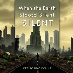 A modern book cover featuring the title "When the Earth Stood Silent: A Post-Apocalyptic Tale" in a simple yet distinctive font