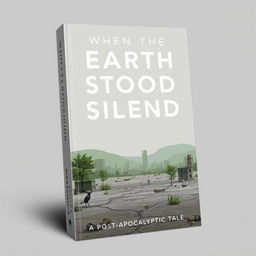 A modern book cover showcasing the title "When the Earth Stood Silent: A Post-Apocalyptic Tale" in a simple yet distinctive font that stands out against the background