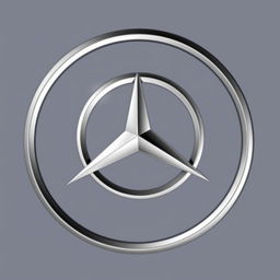 A detailed rendering of the Mercedes-Benz logo, featuring the iconic three-pointed star enclosed within a crisp white circle