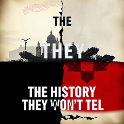 A modern book cover for the title "The History They Won't Tell" focusing on the theme of Zionist extremism