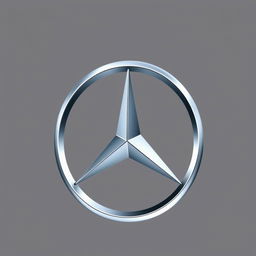 A detailed rendering of the Mercedes-Benz logo, featuring the iconic three-pointed star enclosed within a crisp white circle, with no background