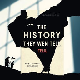 A modern book cover for the title "The History They Won't Tell" that explores Zionist and Israeli extremism