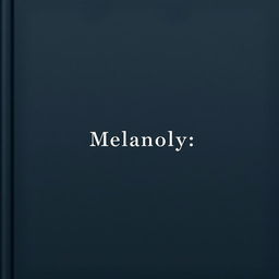 A minimalistic book cover featuring a dark, moody background in shades of gray and deep blue to evoke a sense of gloom and sadness