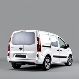 A sleek Renault Kangoo van showcasing its stylish design, parked gracefully against a smooth, seamless gray background