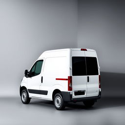 A sleek white Iveco Daily against a smooth gray background, emphasizing the van's modern design and clean lines