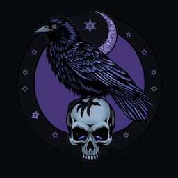 An emblem of the matron goddess of crows, representing death