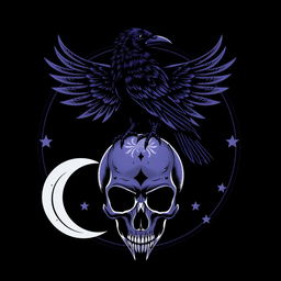 An emblem of the matron goddess of crows, representing death