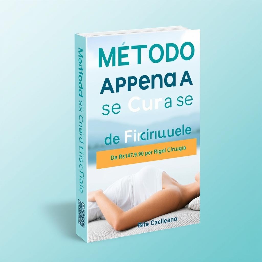 Create a book cover in Portuguese with the following details: Title: 'Método Aprenda a se Curar da Fimose sem Cirurgia' and Subtitle: 'De R$147,90 por R$39,90'