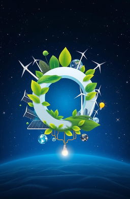 A captivating visual representation of the concept of 'zero' in science, showcasing themes of sustainability and energy